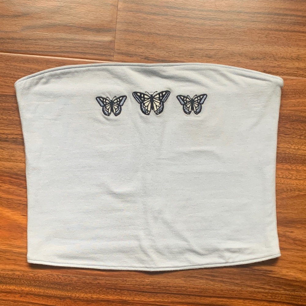 Hollister Light Blue Tube Top